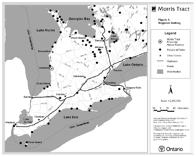 This map shows a detailed information about the Regional Setting in Morris Tract.