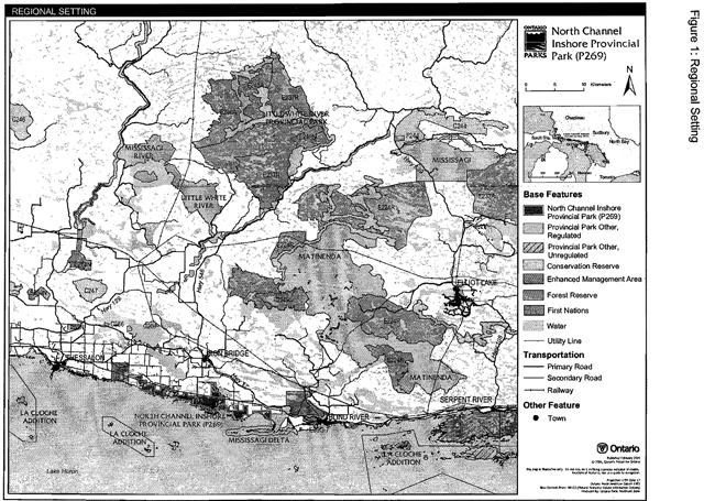 Greyscale map depicts the Park base features, transportation infastructure and boathouse, Base lodge, recreation camp, town and pits with dashed lines and shades of grey.