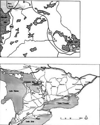 This map shows the regional context of Oastler Lake Provincial Park