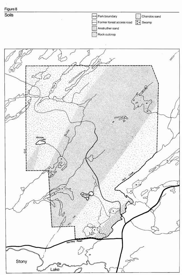 A soil map of Petroglyphs Provincial Park