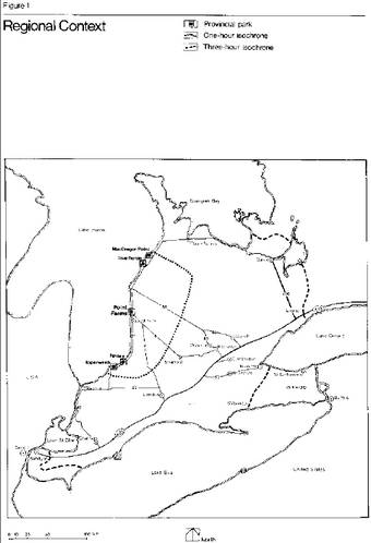 Map showing regional context of Point Farms Provincial Park