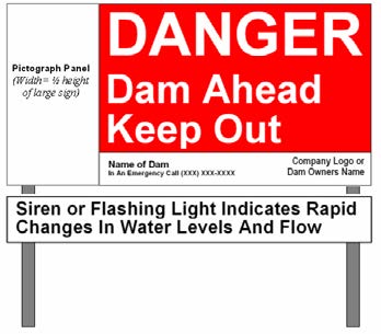 image of primary sign with siren sign mounted below and optional pictograph panel on the left.