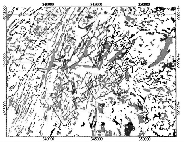 Map showing boundary of Puzzle Lake Provincial Park