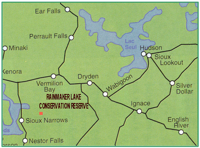 This map provides detailed information about the general location of Rainmaker Lake Conservation Reserve.