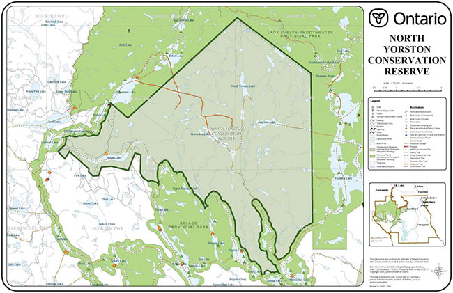 This map provides detailed information about North Yorston Conservation Reserve.