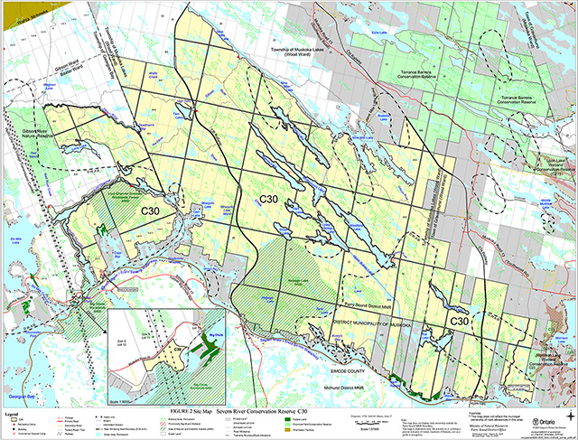 This is figure 2 site map – Severn River Conservation Reserve