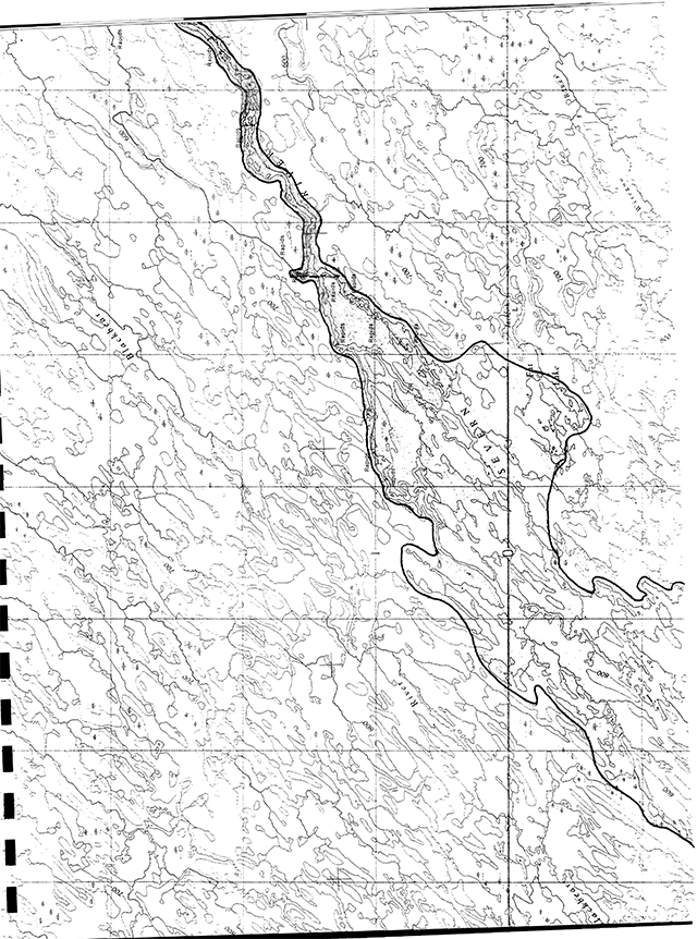 1:250000 scale map of Severn River Provincial Park, continued.
