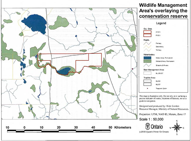 This map provides detailed information about Wildlife Management Area’s overlaying the Conservation Reserve.