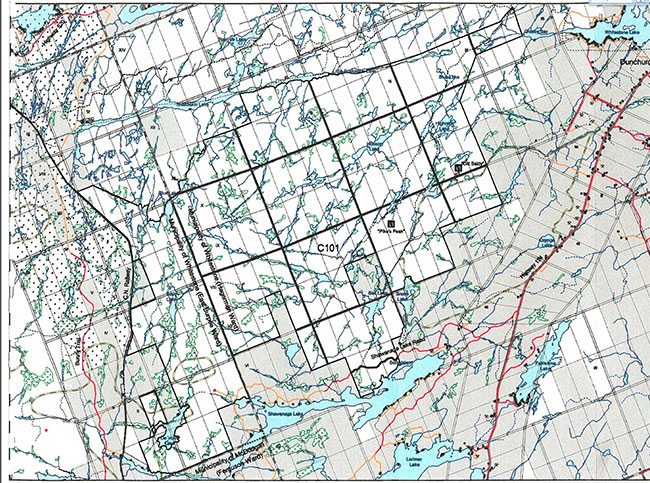 This map provides detailed information about Site Map - Shawanaga Lake Conservation Reserve (C101).