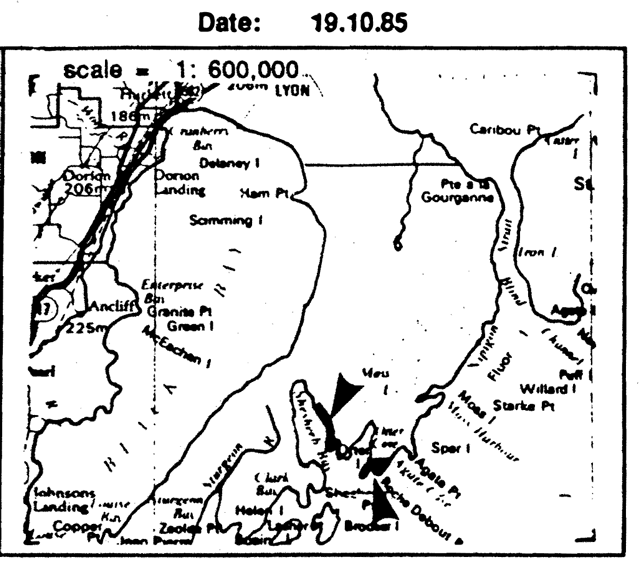 Map of Shesheeb Bay Provincial Park