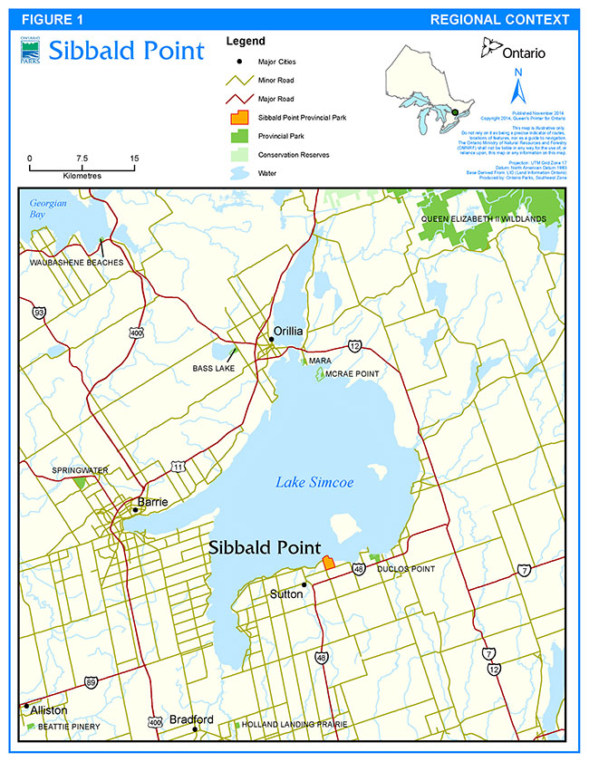 This map provides detailed information about Regional Context in Sibbald Point.