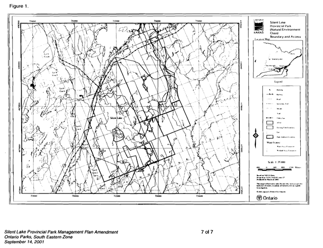 Silent Lake Provincial Park boundary and access