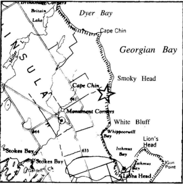Map of Smoky Head - White Bluff Provincial Nature Reserve showing regional setting