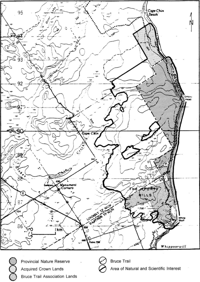 Map showing Smokey Head - White Bluff Provincial Nature Reserve