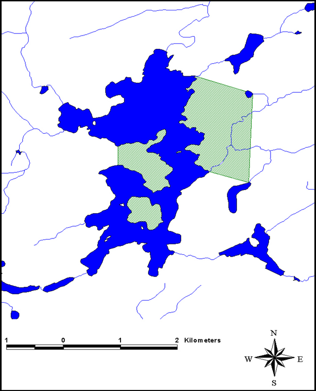 Map outlining the Solitary Lake Conservation Reserve boundary