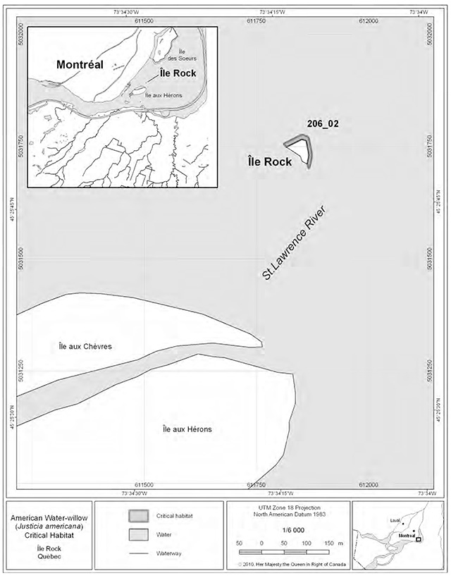 This is figure 10 map of Ile Rock indicating critical habitat