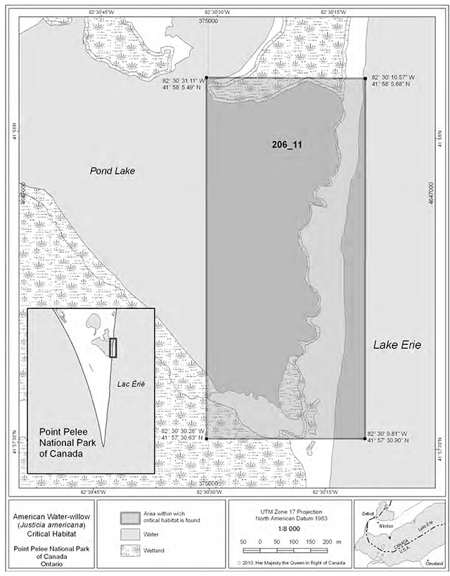 This is figure 4 map indicating critical habitat of parcel #206_11