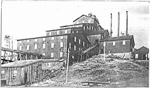 This is a photo showing the Rock Lake copper mine; Concentrating plant