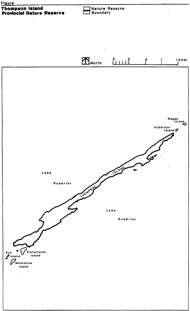Map showing Thompson Island Provincial Nature Reserve