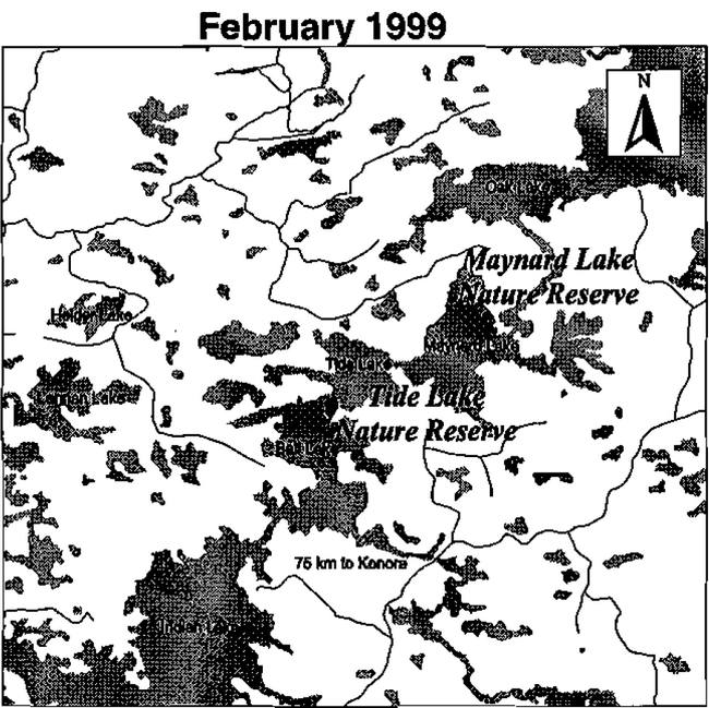 This is a map of Maynard Lake Nature Reserve