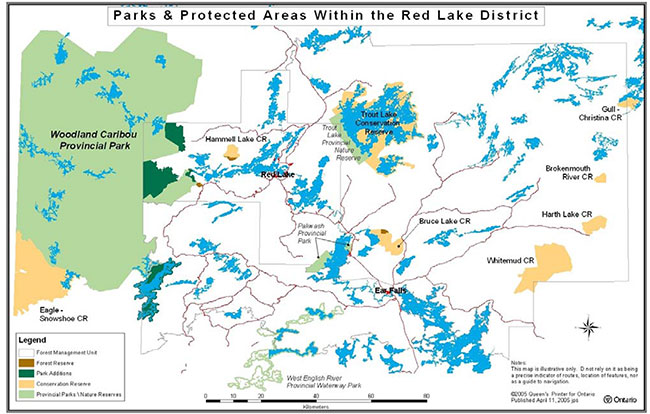 This map shows detailed information about Parks and Protected Areas within the district.