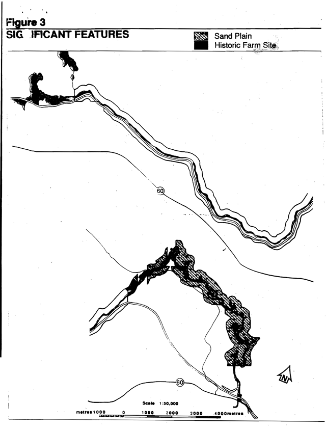 Map of significant features for Upper Madawaska River Provincial Park