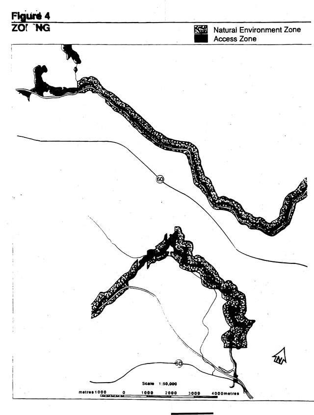 Zoning map for Upper Madawaska River Provincial Park
