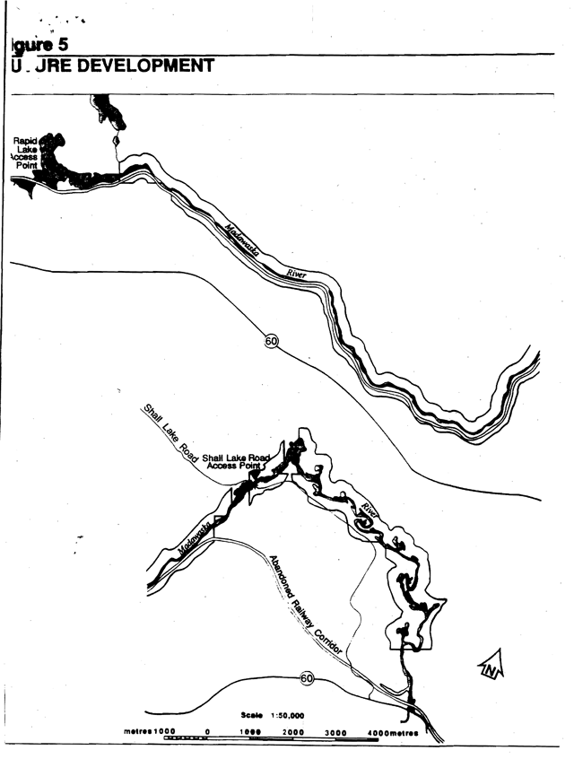 Future development map for Upper Madawaska River Provincial Park