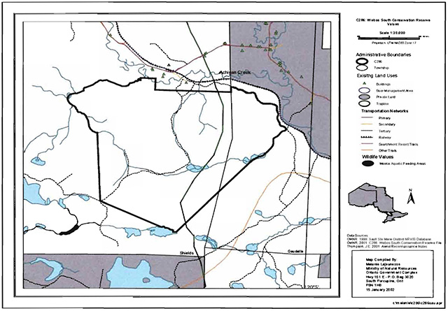 This is map 4: Wabos South Conservation Reserve (C286): Recreational Values map