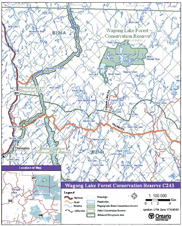 This is figure 2: Site Location map for Wagong Lake Forest Conservation Reserve (C243)