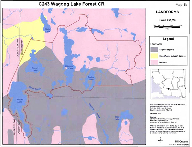 This is map 3: Landforms in Conservation Reserve, according to provincial landform coverage.