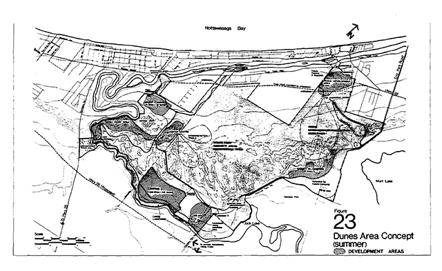 This is figure 23 depicting dunes area concept for Wasaga Beach.
