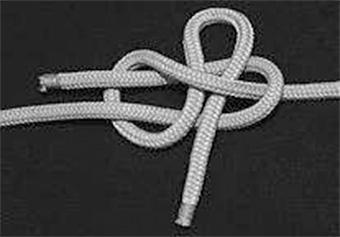 This is an image of a slip sheet bend knot.