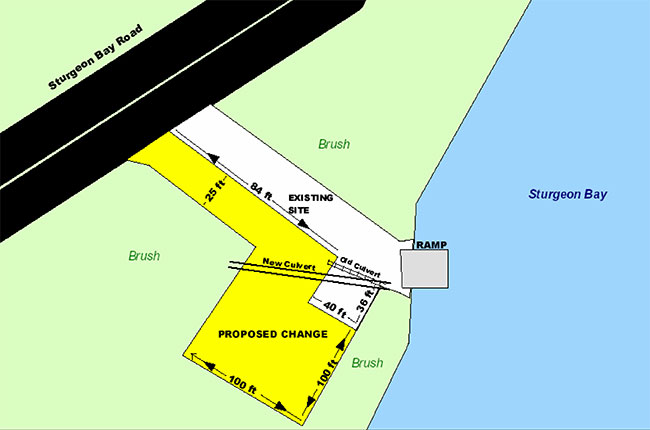 This map provides detailed information about Boat launch expansion.