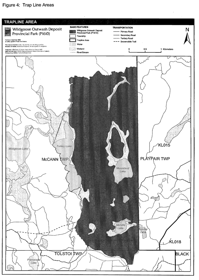 Trap line area map for Wildgoose Outwash Provincial Park