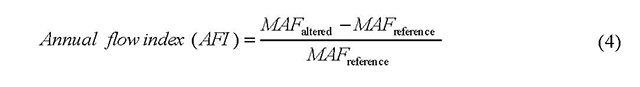 equation for annual flow index