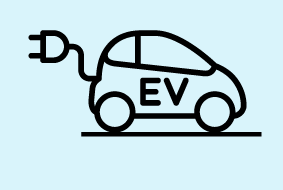 Icon of an electric car.