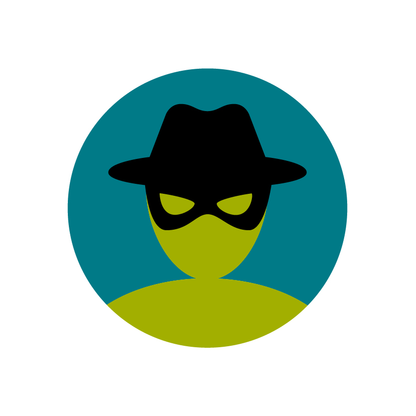 Icon of a person wearing a face mask and hat.