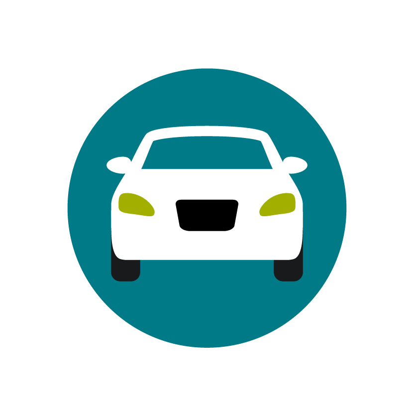 Icon of a generic white car.