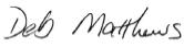 Deb Matthews signature