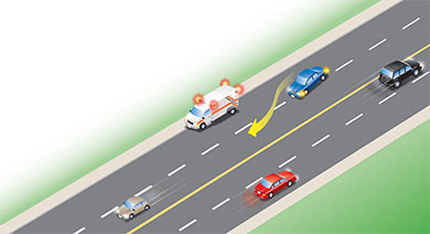 approaching an emergency vehicle