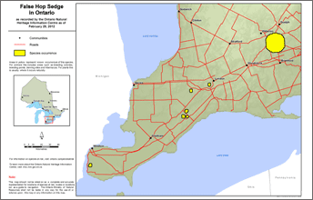 map of false hop sedge range