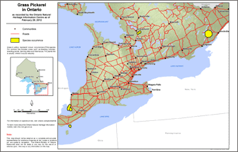 map of grass pickerel range