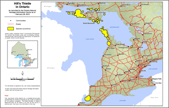 map of hills thistle range