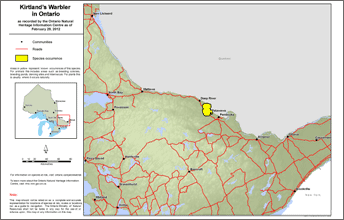 map of kirtlands warbler range