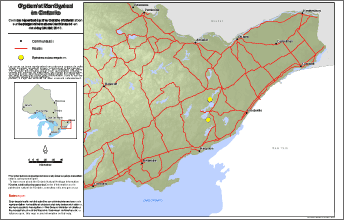 map of ogden’s pondweed range