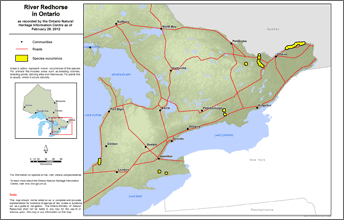 map of river redhorse range