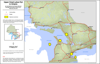 map of upper great lakes kiyi range