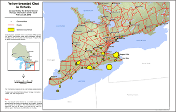 map of yellow-breasted chat