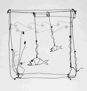 fish habitat wire sculpture by Alexander Calder. Used with permission.